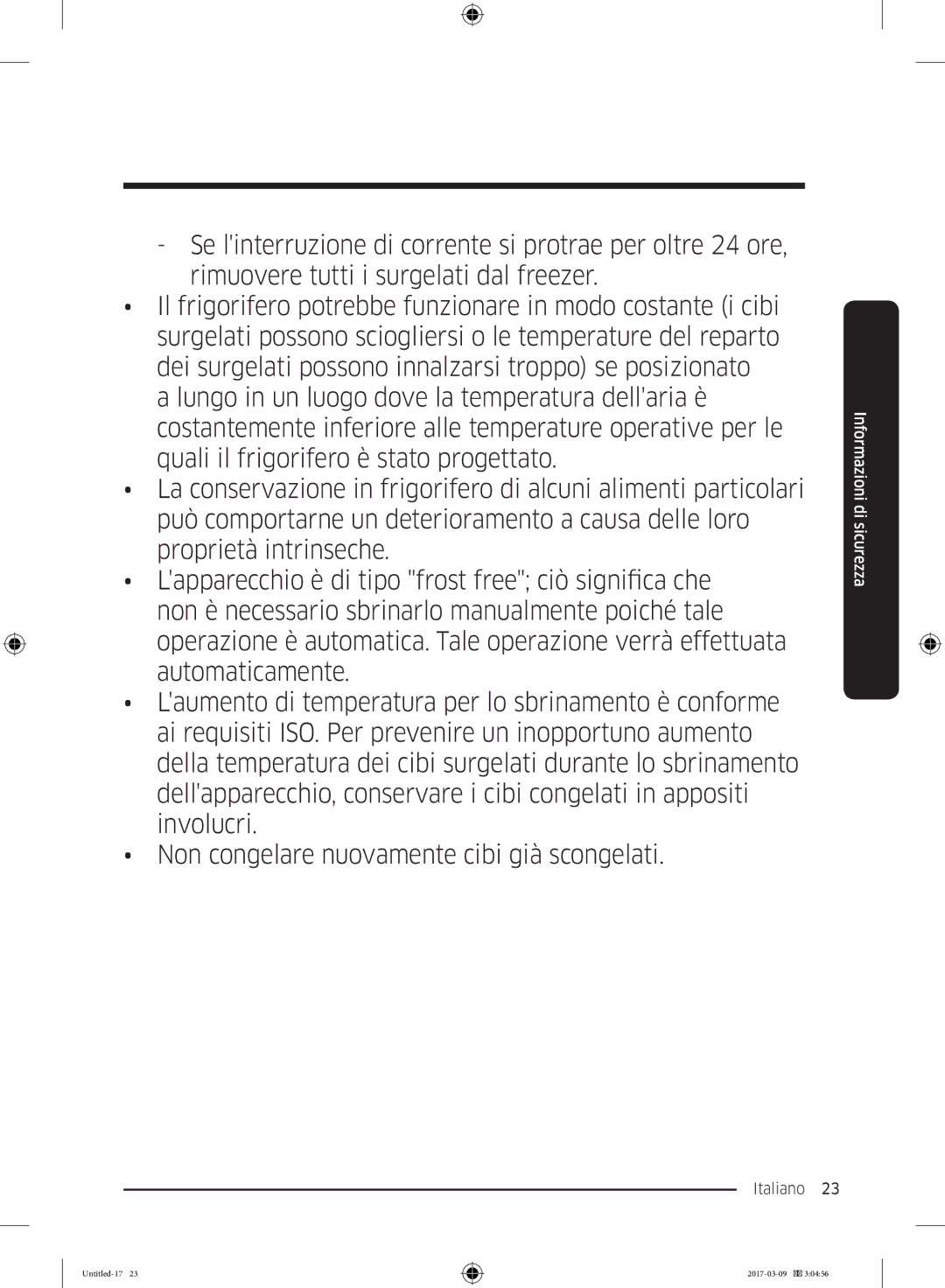 Samsung RZ32M71207F/ML, RZ32M7135S9/ES manual Italiano  